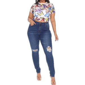 Fashion Nova Harmony Distressed skinny jeans